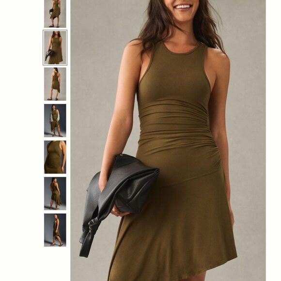 Daily Practice by Anthropologie Sleeveless Side-Ruched Dress - Picture 1 of 2